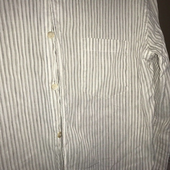 Men's Striped Shirt - White and Gray - Picture 6 of 10